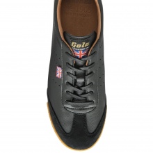 Gola Sneaker Harrier Luxe Premiumleder - Made in England - schwarz Herren